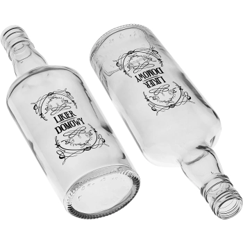 Butelka 0,5 L z zakrętką i nadrukiem Likier domowy - 4 szt.