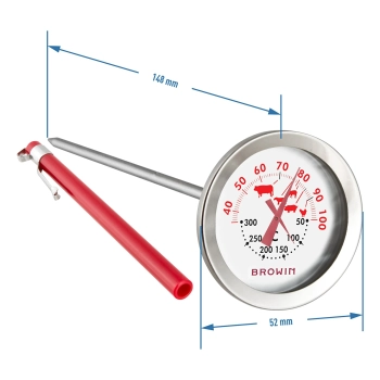 Termometr z podwójną skalą (30C do 100C) / (50C do 300C) 13,0cm