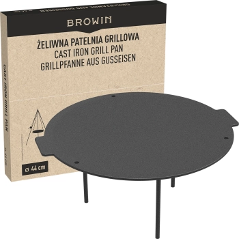 Patelnia grillowa, żeliwna, fi 44 cm