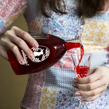 Butelka 500ml z korkiem, nadruk JAJKO