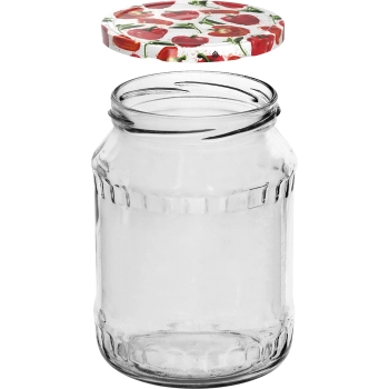 Słoik TO 720 ml z zakrętką kolorową fi 82/6 - 6 szt.