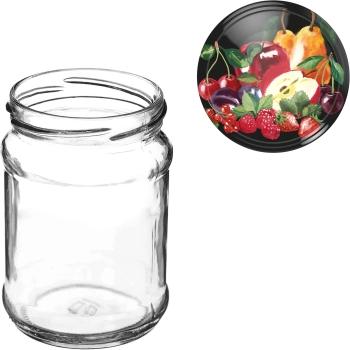 Słoik TO Ćwiartka 250 ml z zakrętką fi 66 - 6 szt