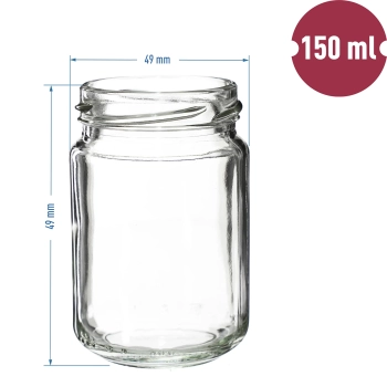 Słoik TO 156 ml kolorowa zakrętka fi 53/4 -6 szt.
