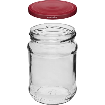 Słoik 250 ml fi66/4 zakrętka bordo - 6 szt.