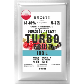 Drożdże winiarskie Turbo Fruit 5-7 dni 100 L