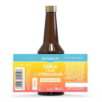 Esencja o smaku cytrynowo-malinowym - 40 ml, na 4L