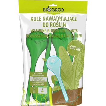 Kule nawadniające do roślin, zielone przezroczyste, 400 ml, 4 szt.