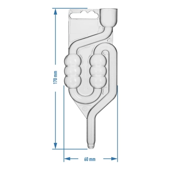Rurka fermentacyjna plastikowa, 6-komorowa