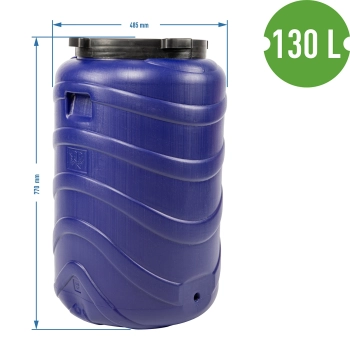 Beczka na kiszonki 130 L niebieska