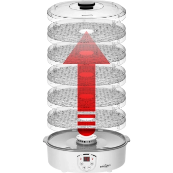 Suszarka do grzybów, owoców, warzyw i ziół z regulacją temp, 240W, transparentna