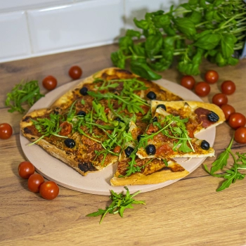 Kamień do pizzy okrągły, wykonany z kordierytu, średnica 33 cm