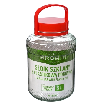 Słoik 5 L z plastikową pokrywą