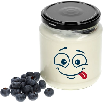Słoik twist-off 580 ml z nadrukiem Buźka i zakrętką fi 82/6 - 3 szt.