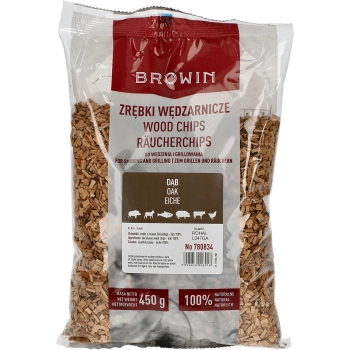 Zrębki do wędzenia/grillowania, dąb, 450 g, kl. 8