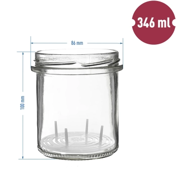 Słoik 350 ml z zakrętką i dociskiem - 6 szt.