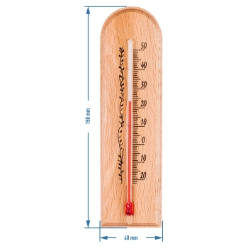 Termometr pokojowy ze wzorkiem (-20C do +50C) 15cm
