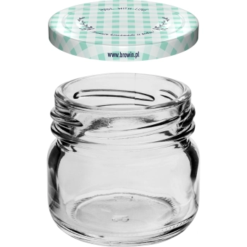 Słoik twist-off 30 ml kolorową zakrętką fi 43 - 10 szt.
