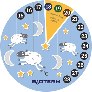 Termometr pokojowy, ciekłokrystaliczny, dziecięcy Ø 11cm