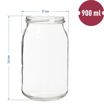 Słoik TO 900ml fi82/6 - 8szt.