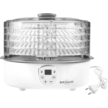 Suszarka do grzybów, owoców, warzyw i ziół z regulacją temp, 240W, transparentna
