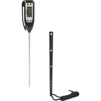 Elektroniczny termometr kuchenny (-50C do +300C) z etui, czarny