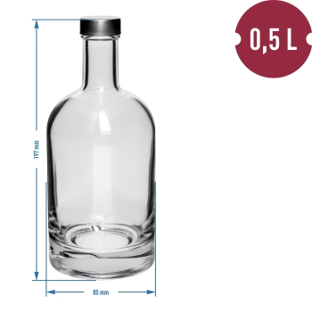 Butelka Miss Barku biała 0,5 L