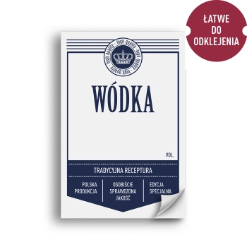 Etykiety samoprzylepne 60x90 mm na butelki, wódkę, białe, 20 szt.