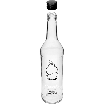 Butelka 0,5 L z zakrętką i nadrukiem Pigwówka - 4 szt.