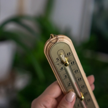 Termometr pokojowy ze złotą skalą (-10C do +50C) 16cm