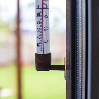 Termometr zewnętrzny brązowy (-60C do +50C) 23cm