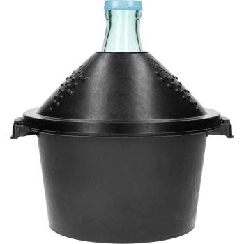 Balon szklany do wina 5 L - w koszu z tworzywa
