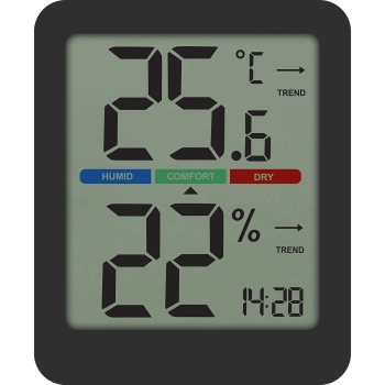 Termometr elektroniczny pokojowy, czarny