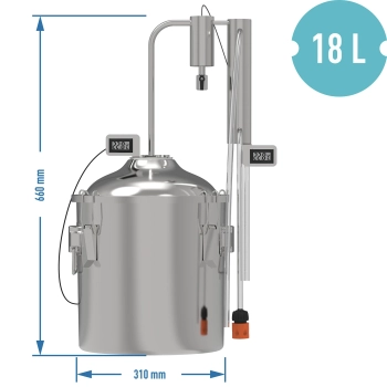 Destylator klasyczny Convex 18 L - 1 odstojnik
