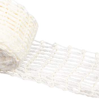 Siatka wędliniarska biała o wymiarach 12,5 cm x 5 m, z wytrzymałością termiczną do 220C