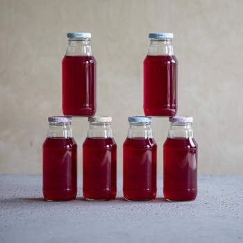 Butelka TO na sok 330 ml z zakrętką fi 43 - 6 szt.