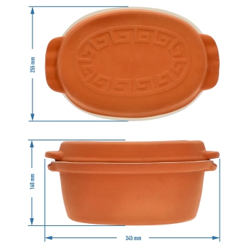 Garnek rzymski szkliwiony 4,5 L (meandry)