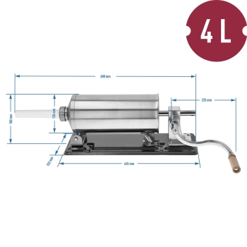 Nadziewarka pozioma 4 kg