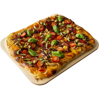 Kamień do pizzy prostokątny, wykonany z kordierytu, - 38 x 30,5 cm
