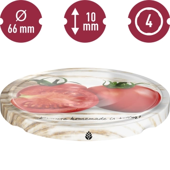 Zakrętka fi 66/4 zdjęcia warzywa - 10 szt.