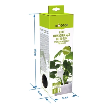 Kule nawadniające do roślin, czarne matowe, 400 ml, 2 szt.