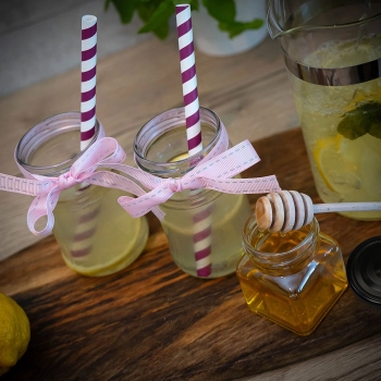 Słoik twist off 120 ml - Cztery kąty fi 53 z czarną zakrętką, 6szt