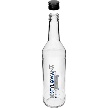 Butelka 0,5 L z zakrętką i nadrukiem Destylowana - 4 szt.