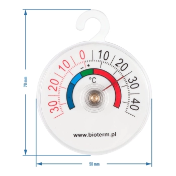 Termometr do lodówek i zamrażarek (-35C do +45C) Ø 5cm