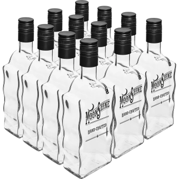 Butelka Klasztorna 0,5L z zakrętką i nadrukiem Moonshine -12szt.