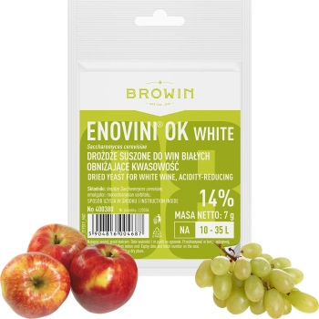 Enovini® OK WHITE - drożdże winiarskie obniżające kwasowość 7 g