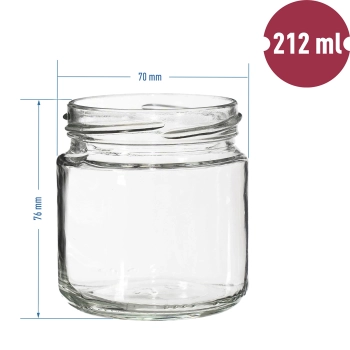 Słoik twist-off 212 ml, fi 66 - 12 szt.