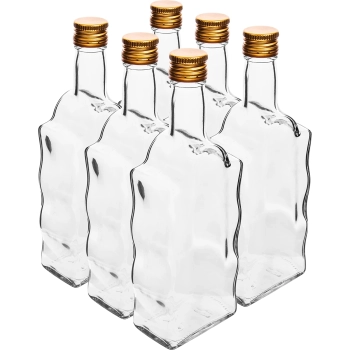 Butelka Klasztorna 500 ml, z zakrętką, biała - 6szt.