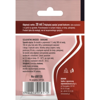 Drożdże winiarskie Burgund, 20 ml