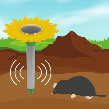 Odstraszacz kretów, solarny - kwiat