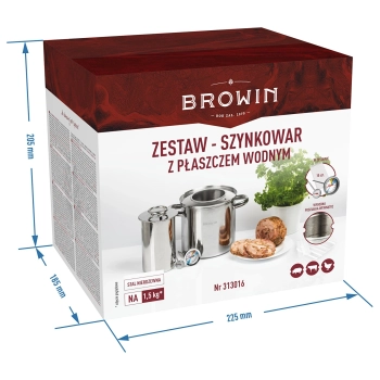 Zestaw z płaszczem wodnym-szynkowar 1,5 kg + garnek